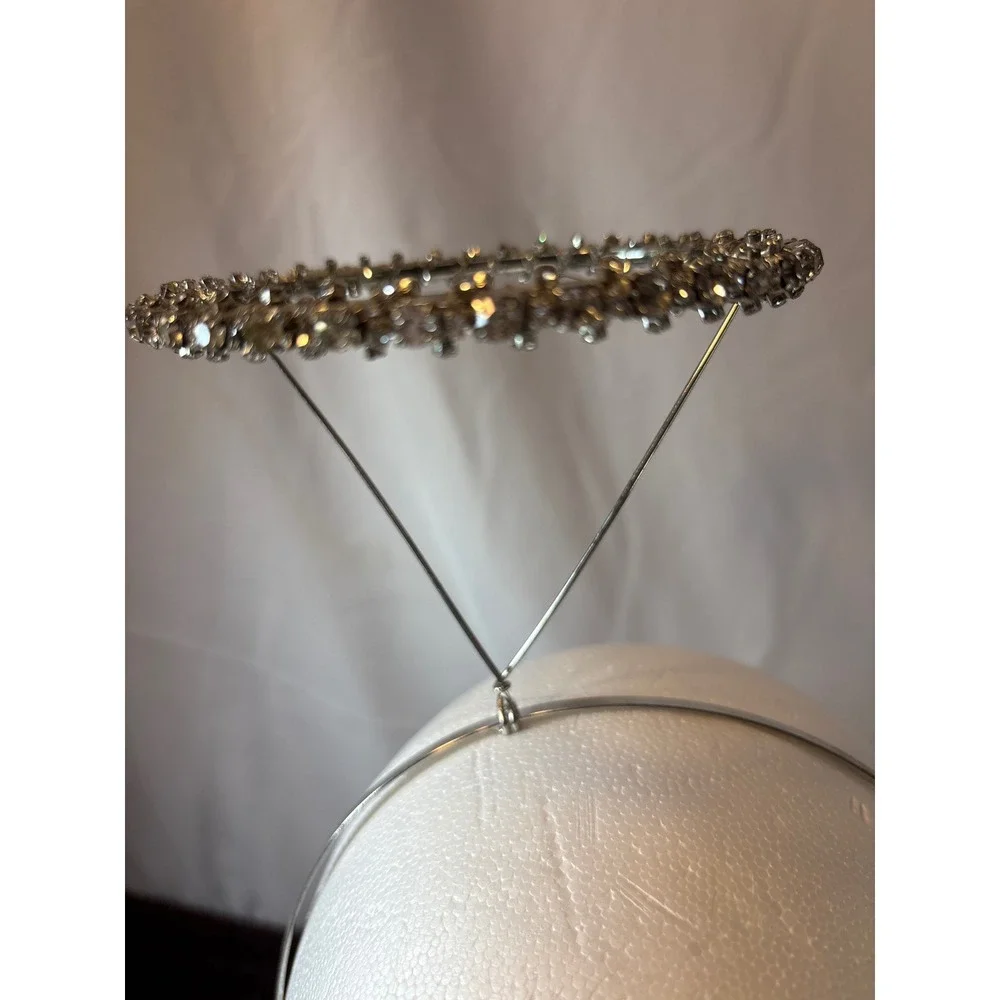 Silver Rhinestone Halo Headband Celestial Crystal‎ Angel Crown Costume Accessory